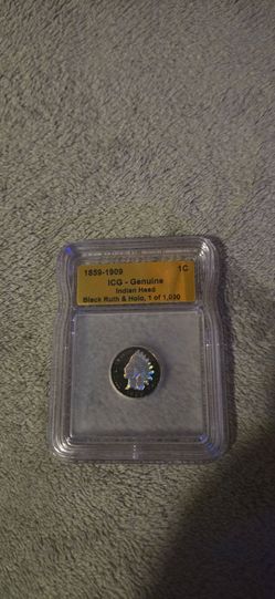 1906 Black Ruth & Holo Indian head Cent
