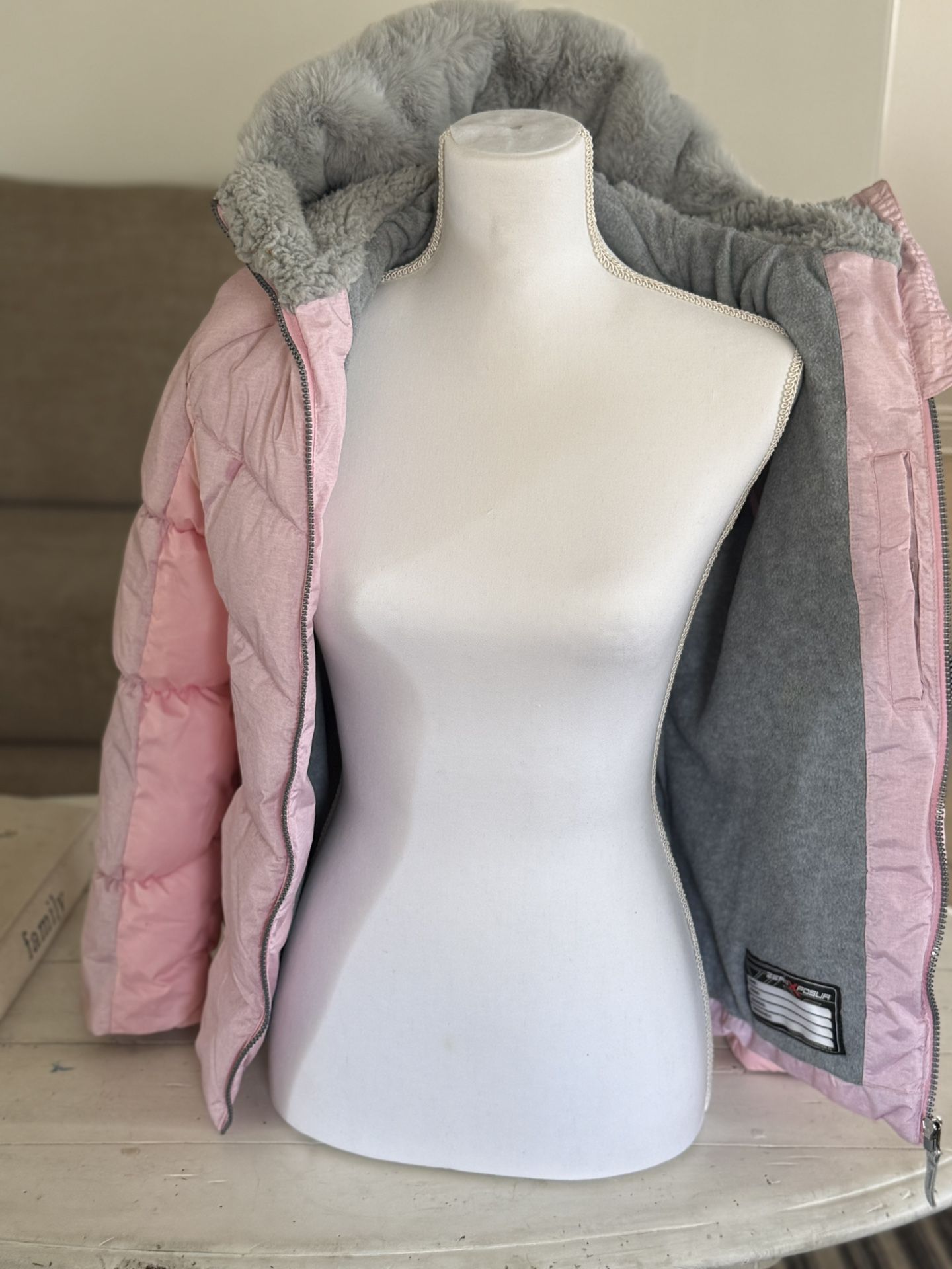 Pink Girls Bomber Winter Jackets