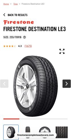 Used Firestone tires 255/70/R16 thread really good.