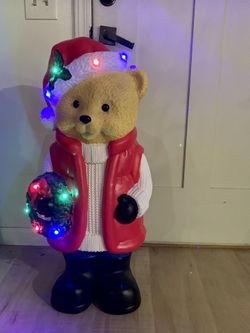 3 Foot Light Up Christmas Bear Decoration