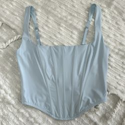 Baby blue Cropped Corset Size Small 