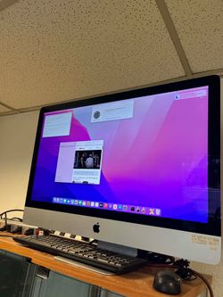 iMac retina 5k 27-inch late 2015 I5 @ 3.2 Ghz 16GB RAM  1TB  Sata Disk  macOs Monterrey version 12.7.6 It has a small crack on the screen right side.