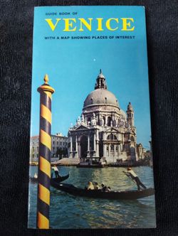 Vintage Venice, Italy visitors guide book/map, color, 8x4"