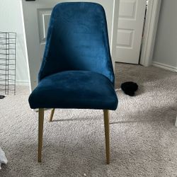 Blue Suede Chair 