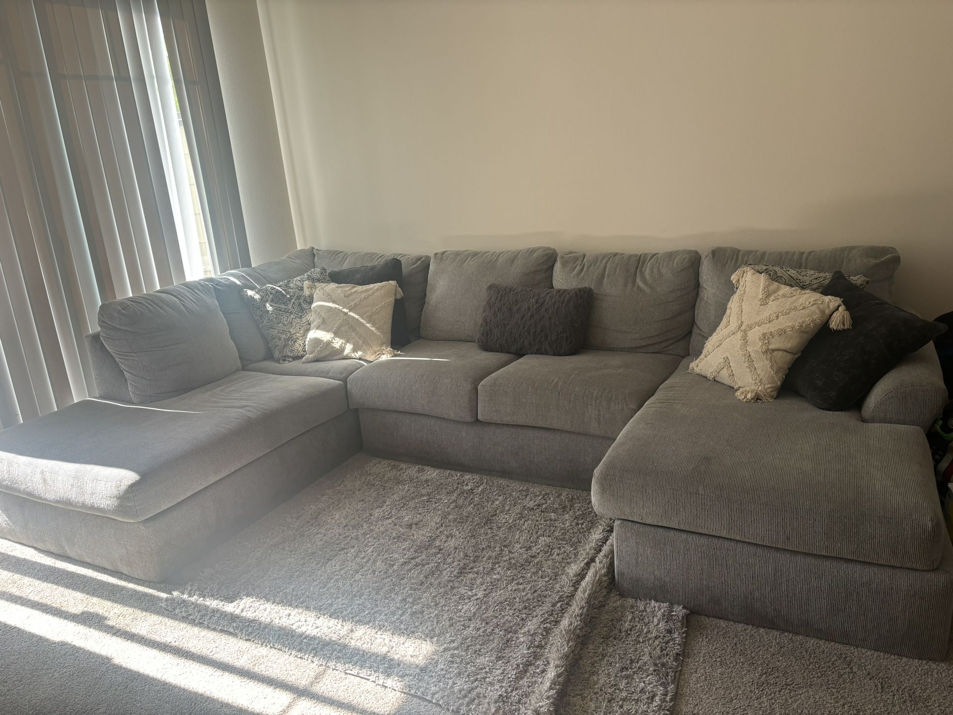 Gray U Couch