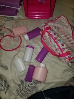Doll diaper bag and accessories