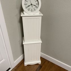 Clock Tower w Storage Shelves- Excellent Condition-4 FT Tall 1 FT Wide