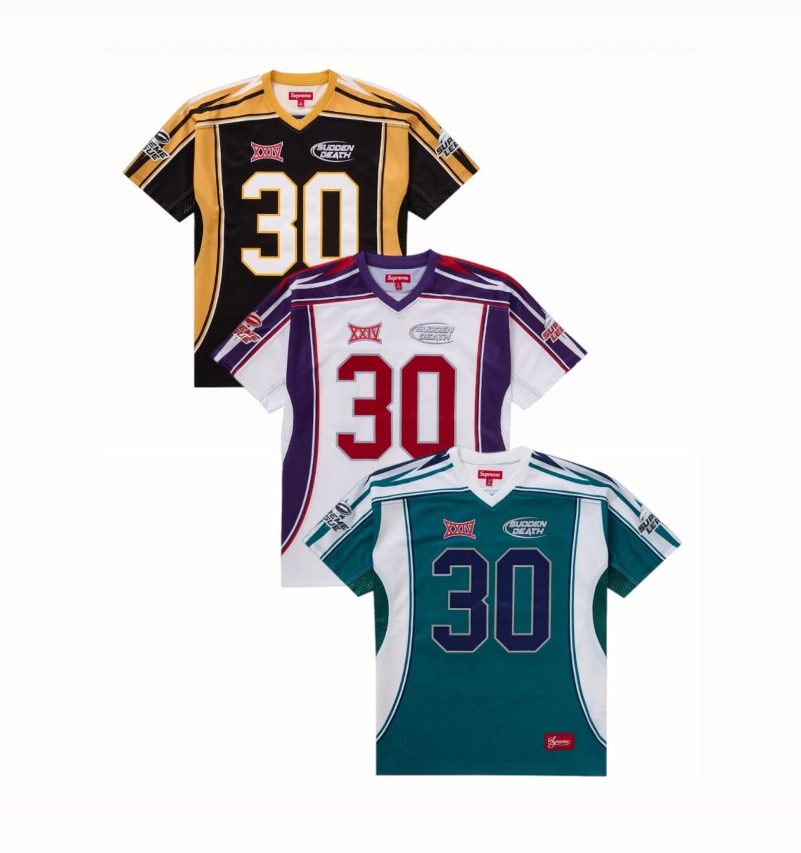 Supreme Sudden Death Football Jerseys 3 Pack Brand New