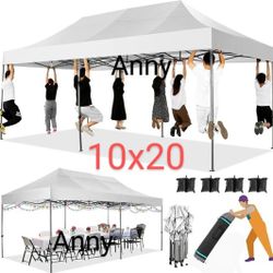 10x20  Pop up Canopy Tent Easy Up Outdoor Canopy Wedding Party Tents for Parties
