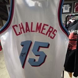 Vintage Mario Chalmers Miami Heat Basketball Jersey Signed Auto Beckett COA
