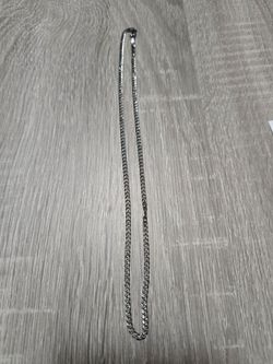 Silver Curb Link Chain Necklace silver .925 Rhodium finish