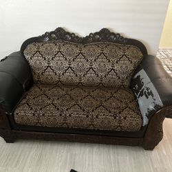 2 Vintage Style Sofas – Good Structure, Worn Armrests