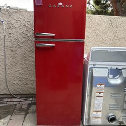 Red Refrigerator 23 Inches Wide 65 Inches Tall
