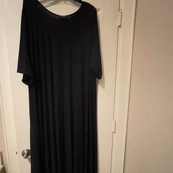 30/32 5X Lane Bryant Long Black Dress 