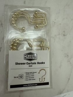 Gold Shower Curtain Hooks 
