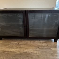 Espresso Black Brown Media Cabinet Console OBO