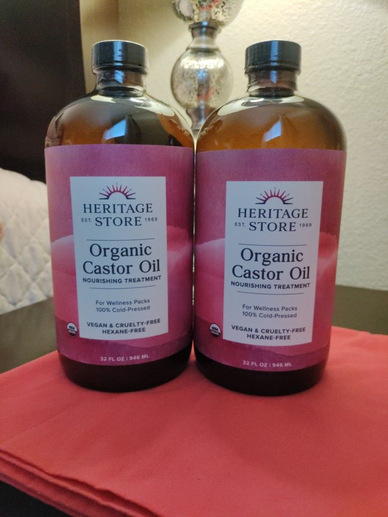 Organic Cold Press Castor Oil /Glass Bottle