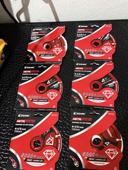 EZARC Metal Master 4-1/2 Inch Diamond Cut-Off Wheels – 6 Pack