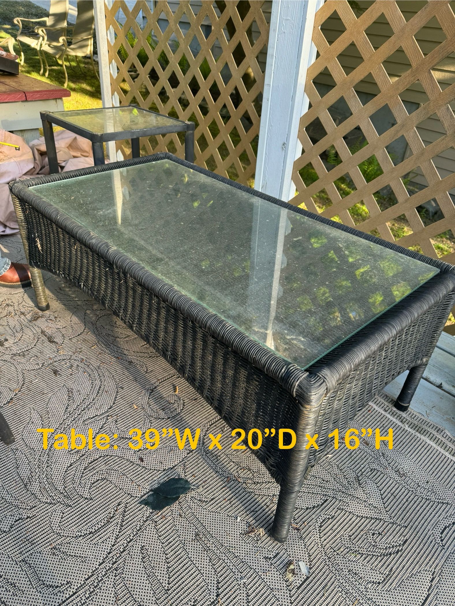 FREE Patio Wicker Coffee Table