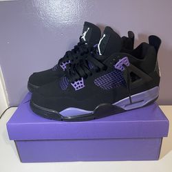 Custom air Jordan 4 “purple thunder”