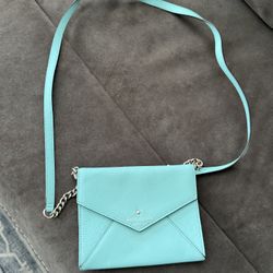 Kate Spade Iight Blue Envelope Purse With Detachable Strap