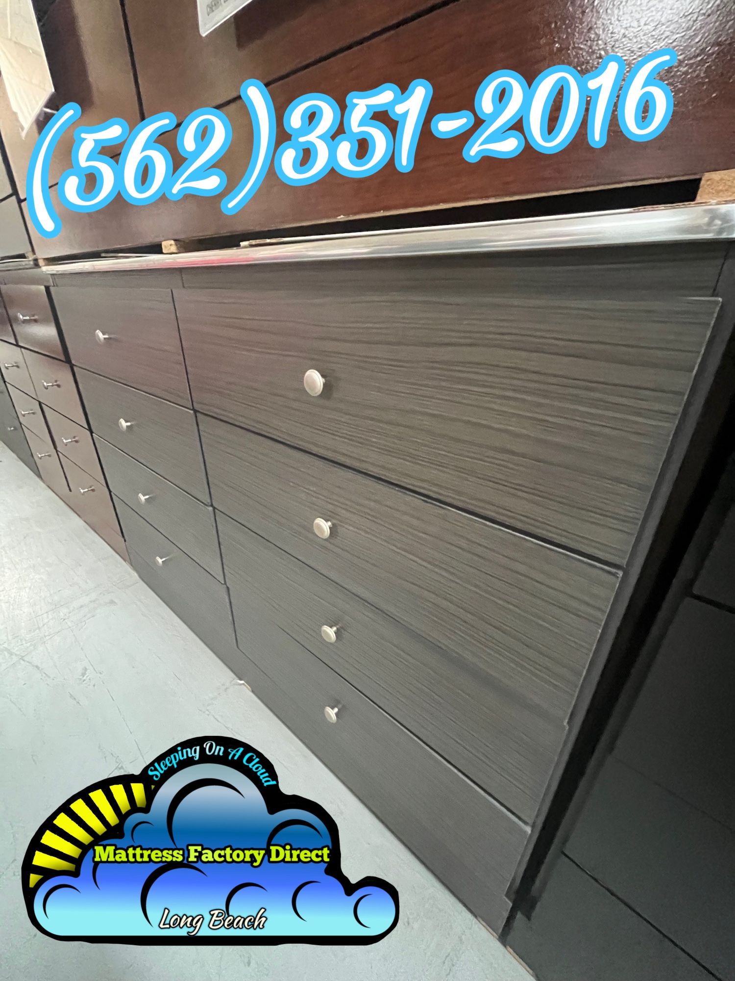 Eight Drawer Dresser Grey With Rails New Chest Cajonera Comoda Nueva