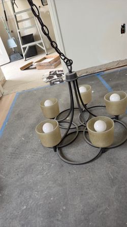 Black 5 light chandelier