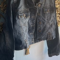 New Ladies Blue Jean Jacket-size Medium-$18 Firm,No Holds Or Spam