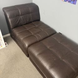 Leather Chaise