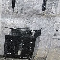 Glass top bathroom Vanity