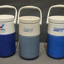 3 Coleman Polylite Cooler Jugs 1/2 Gallon