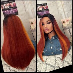Human Hair Blended Lace Front Wig 