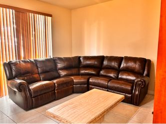 Ashley Furniture Brown Reclining Sectional Couch