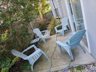 Light blue patio chair