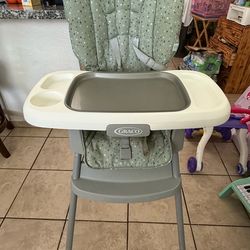 Graco High Chair Green Speckeld