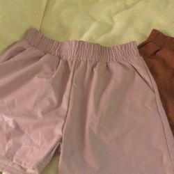 Womens 2 Piece Half Top And Shorts Pleather