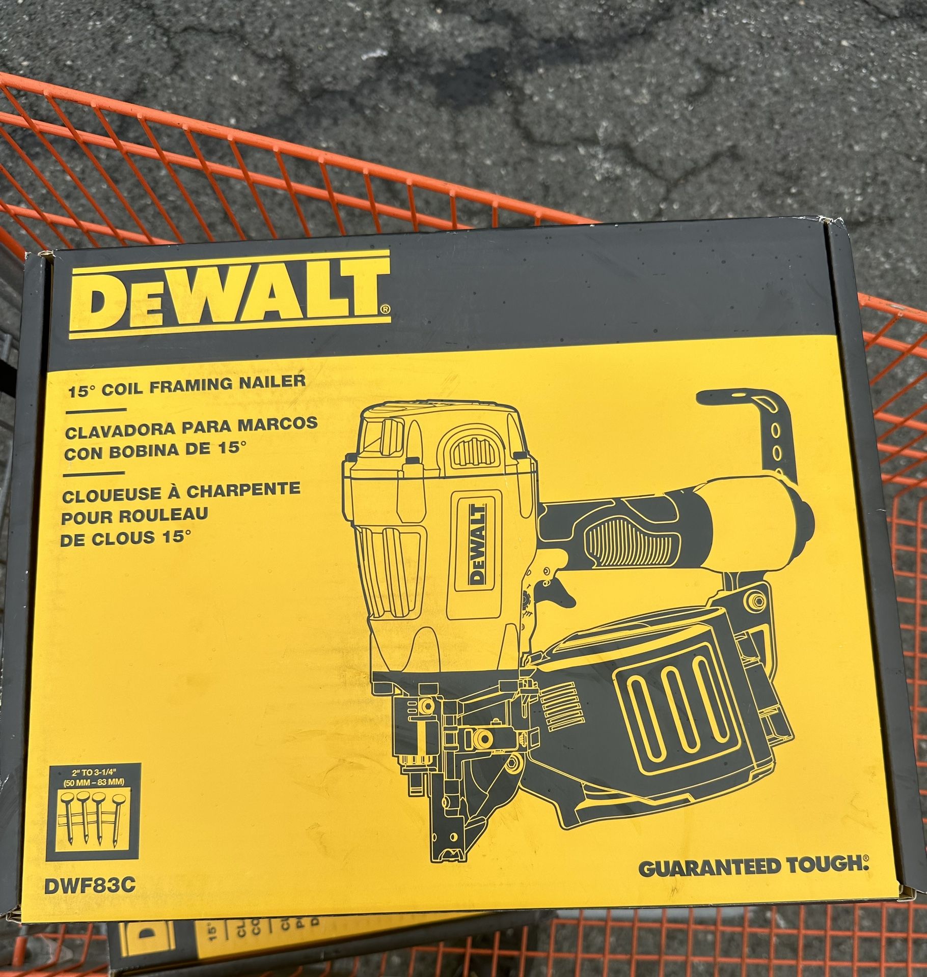 DEWALT Pneumatic 15° Coil Framing Nailer - 3 Available