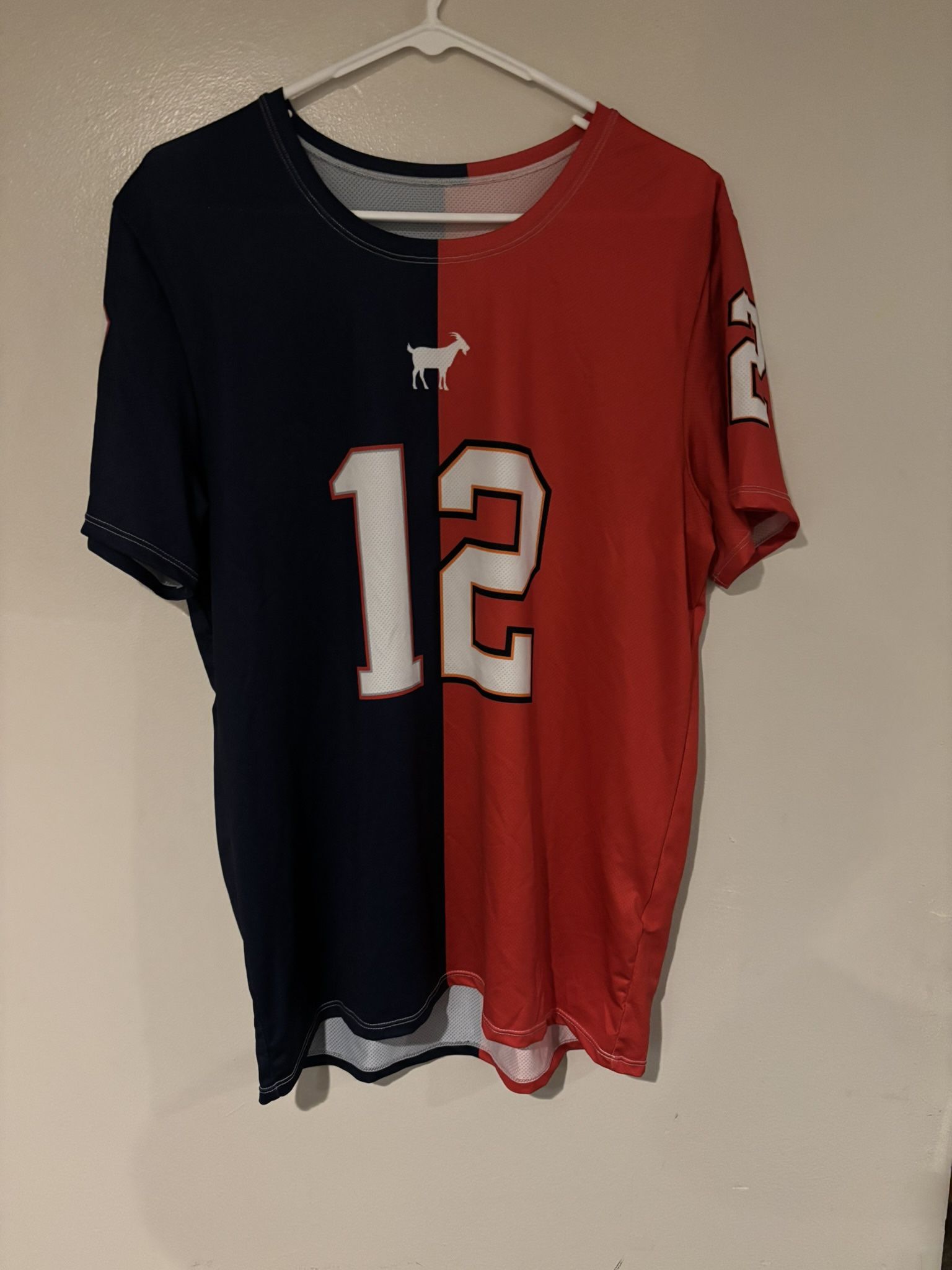 Tom Brady Patriots/buccaneers Split Jersey Shirt Size M