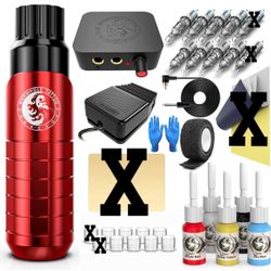 Wormhole Pen Tattoo Machine Kit (Red)