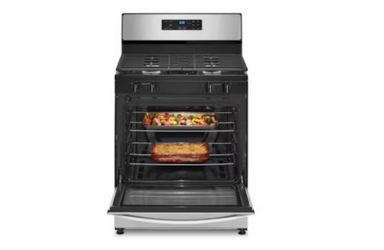 Whirlpool 30-in 4 burners 5.1-cu ft Freestanding Natural Gas Range ( Stainless Steel )new
