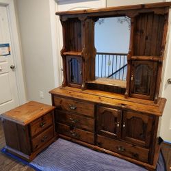 Solid Wood Dresser and Nightstand 