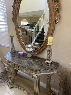 Beautiful Table Marble And Wood