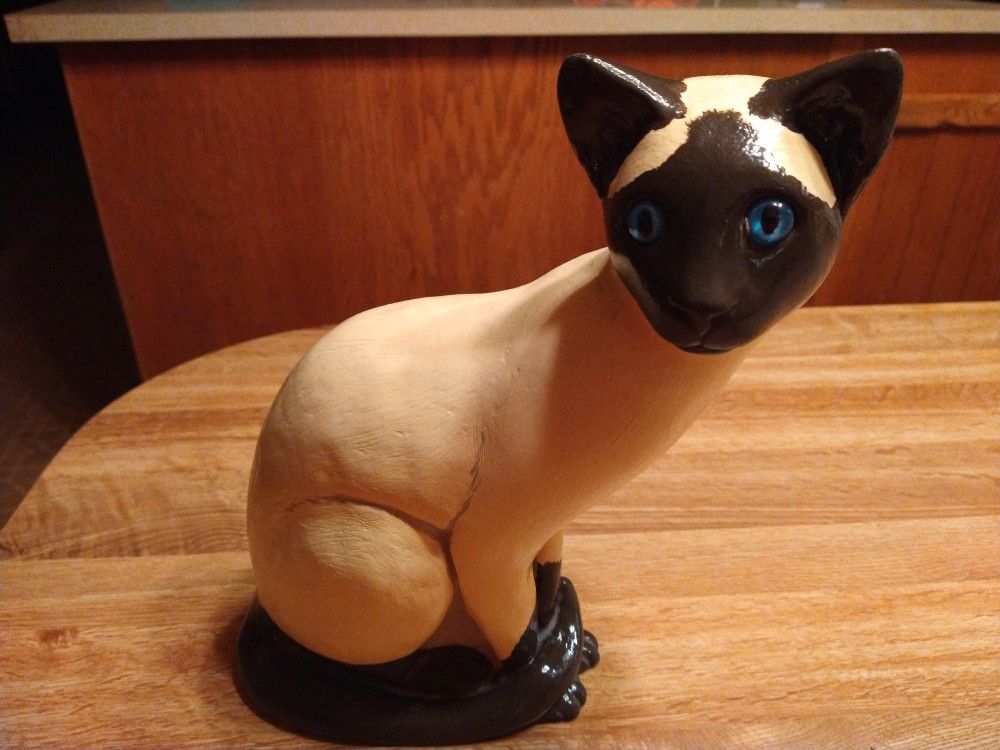 Concrete Siamese Cat Statue