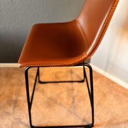 Cognac Counter Chairs Stools Set Of 2