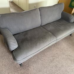 STOCKSUND IKEA Sofa - Nolhaga dark gray, black/wood