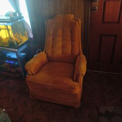 Two Orange Vintage Chairs