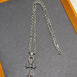 Men's silver necklace