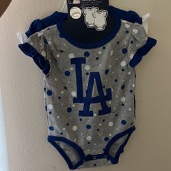 Baby Girl Dodger Creeper Set