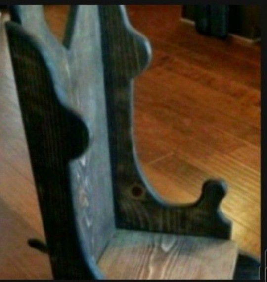 Antique Child's Rocking Chair  With A Heart In The Head Portion Of The Chair