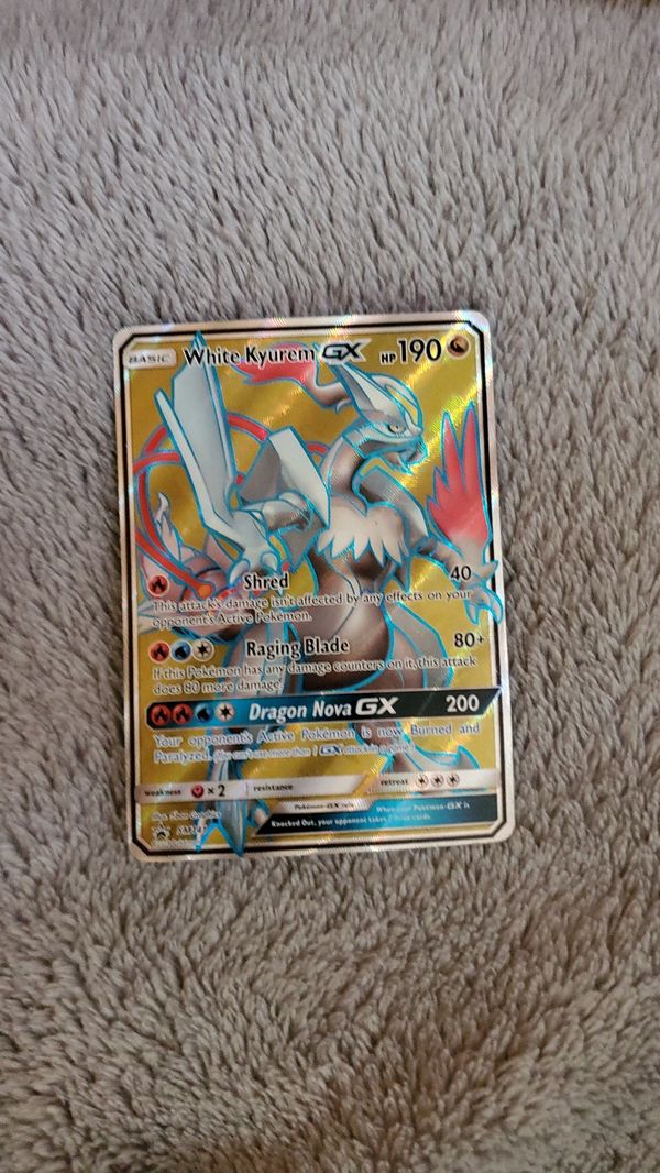 White Kyurem GX Full Art Holo SM 141 Pokemon Card For Sale In San